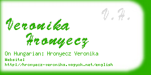 veronika hronyecz business card